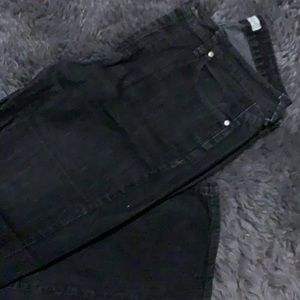 Riders boot cut black distressed denim pants